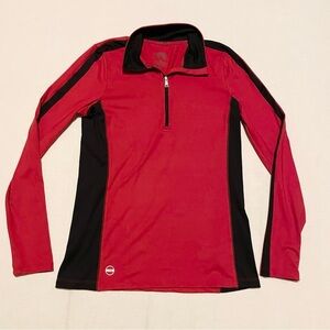 Ralph Lauren Woman's Size Small Top Active Wear Pullover Red Long Sleeve